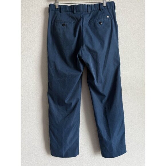 Peter Millar Crown Sport Pants Men 32 X 28.5 Blue Performance Flat Straight Golf - Picture 4 of 10